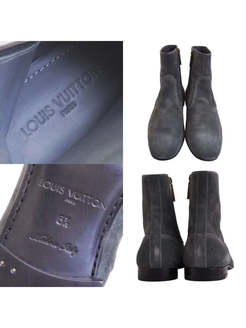 Louis Vuitton Short Boots Side Zipper